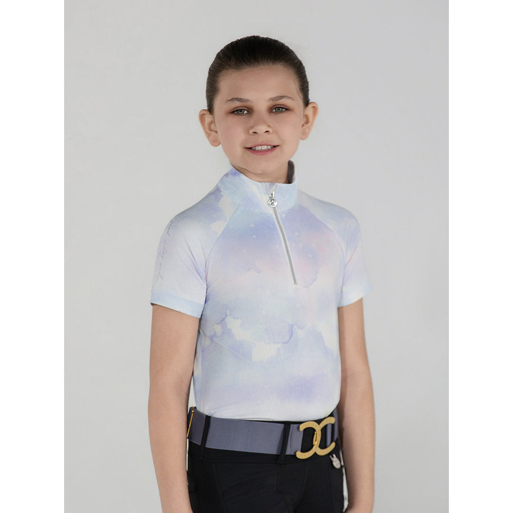 Dapplebay Kids Opalite Skies 1/4 Zip SS Riding Top