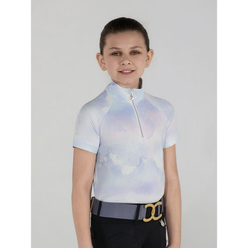 Dapplebay Kids Opalite Skies 1/4 Zip SS Riding Top