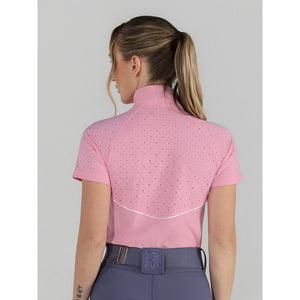 Dapplebay Lady 1/4 Zip Aircut SS Riding Top-Ballet Pink