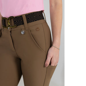 Dapplebay Sport Suede Knee Patch Breeches-Chestnut