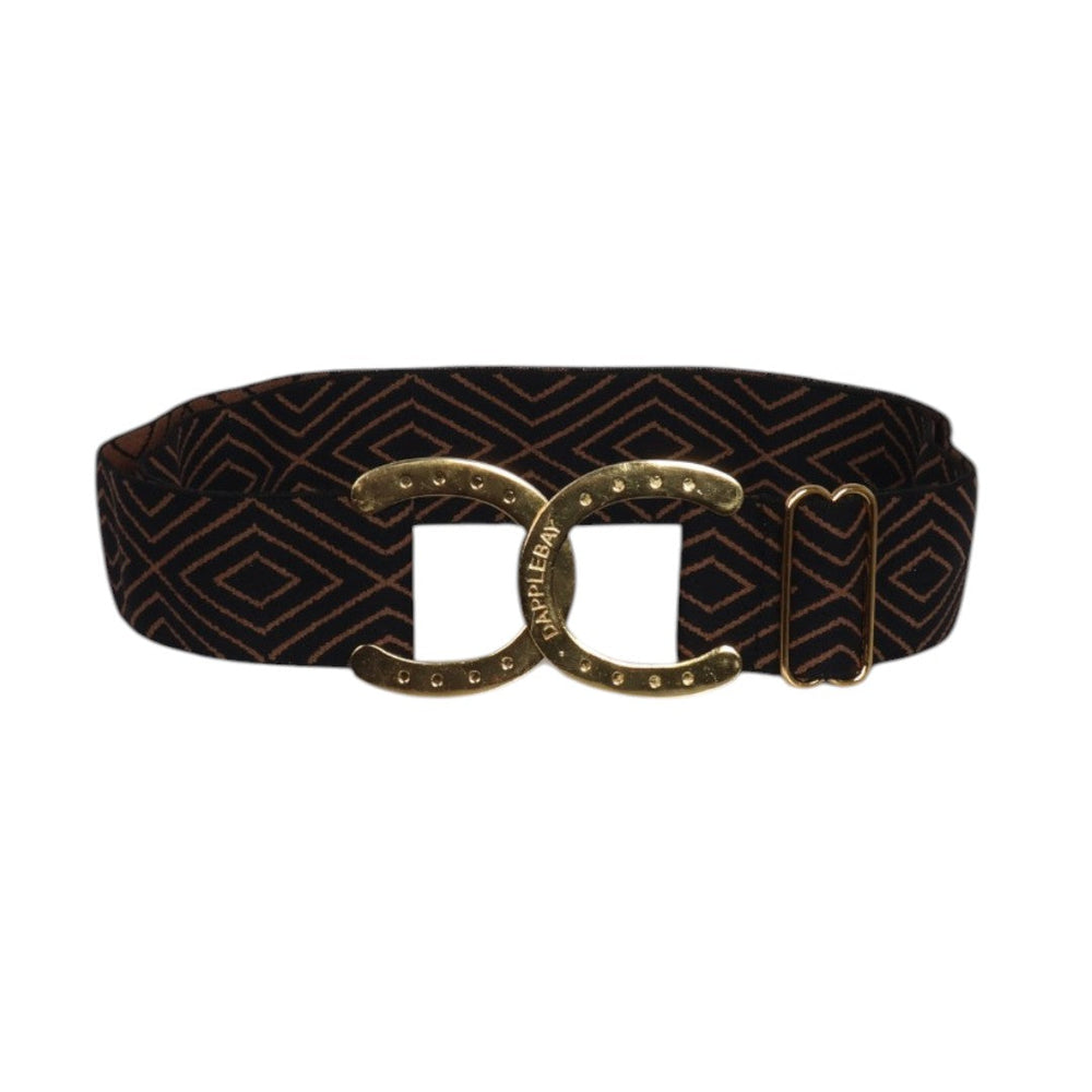 Dapplebay Horse Shoe Belt- Diamond-Black