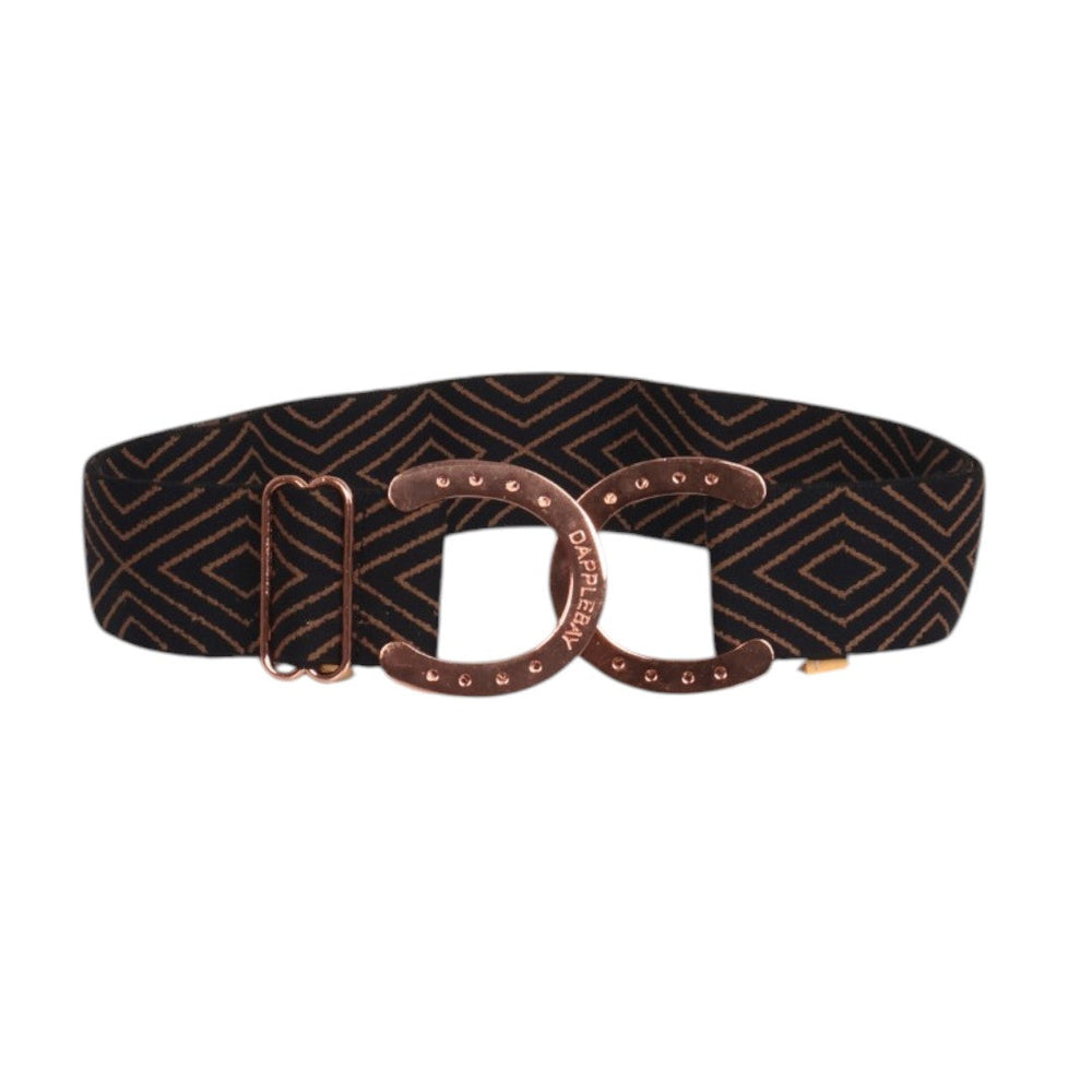 Dapplebay Horse Shoe Belt- Diamond-Black