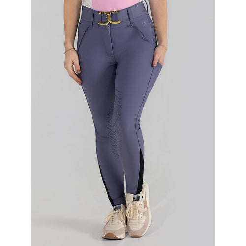 Dapplebay Sport Silicone Knee Patch Breeches-Purple Dusk