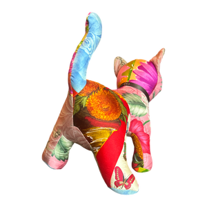 Vintage Silk Scarf Charming Kitten