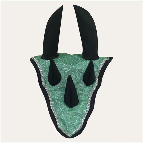 Green Horse Dragon Saddle Pad, Ear Bonnet & Horse Boot Set