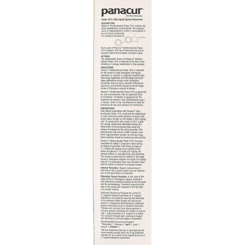 Panacur Equine Dewormer Paste 10% Fenbendazole – 3-Pack | Apple-Cinnamon