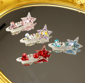 Pet Accessories Rhinestone Star & Heart Hair Clip headwear