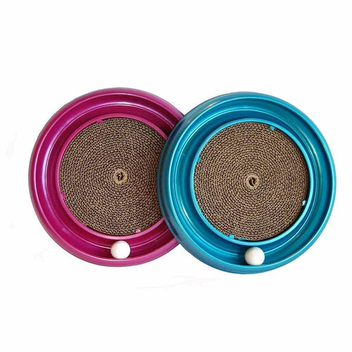 Bergan Turbo Scratcher Cat Toy 16" Interactive Track Ball Scratcher with Catnip