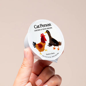 Cat Person Cat Shredded Chicken & Duck In Broth 2.75oz
