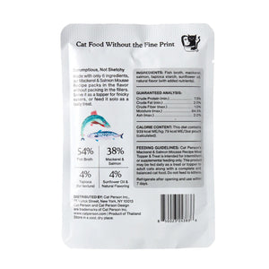 Cat Person Cat Mousse Mackerel & Salmon 3oz Pouch