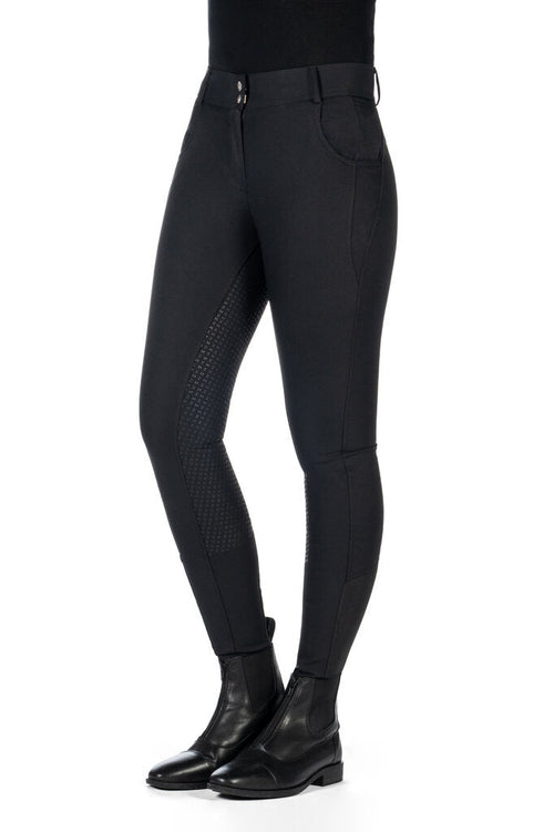 HKM Ari Mid Rise- Sil. Full Seat Ladies Riding Breeches
