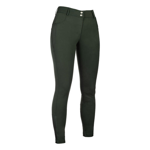 HKM Ari Mid Rise- Sil. Knee Patch Ladies Riding Breeches