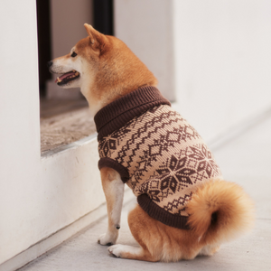 The Latte | Beige Turtleneck Dog Sweater