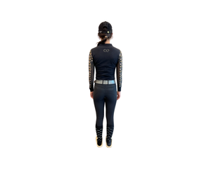 American Equus HoofBeats Long Sleeve Sun Shirt - Black