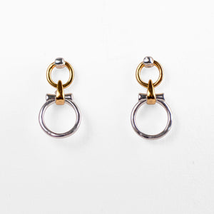 Aikon - Horse Bit Equestrian Earring Two Tone