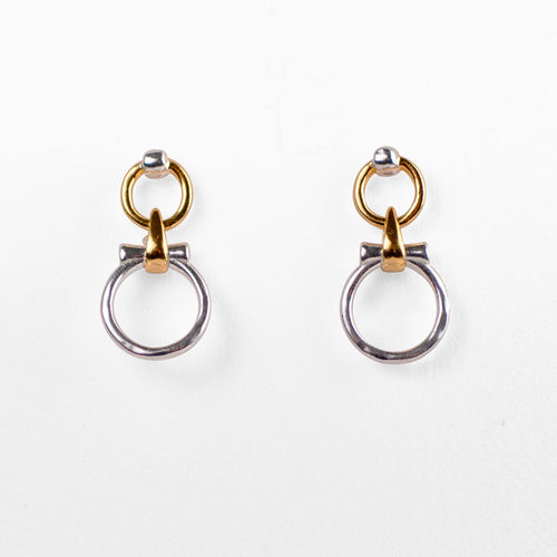 Aikon - Horse Bit Equestrian Earring Two Tone