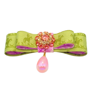 Equestrian Vintage Silk Necktie Bar Brooch