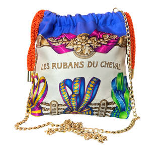 Rubans du Cheval Blanc Vintage Scarf Drawstring Crossbody Bag