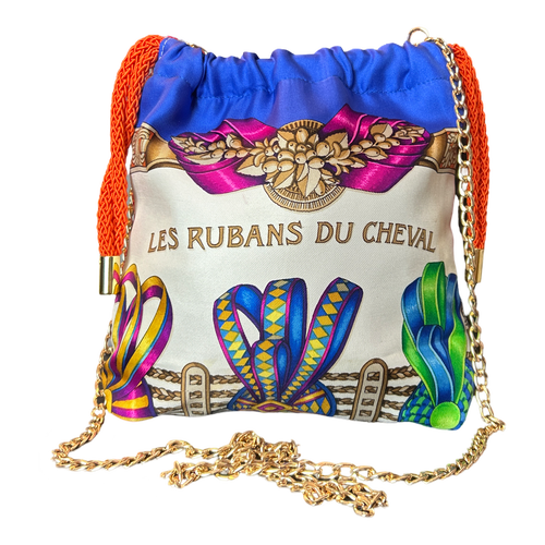 Rubans du Cheval Blanc Vintage Scarf Drawstring Crossbody Bag