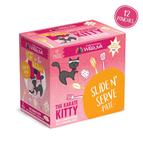 Cats in the Kitchen Paté The Karate Kitty Beef & Salmon Dinner in a Hydrating Purée (3oz)