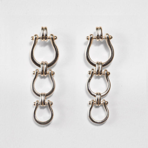 Chapelle - Horseshoe Link Equestrian Bracelet in Silver