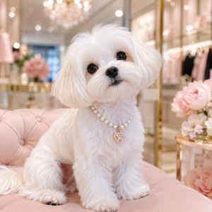 Pearl Heart Pet Necklace Dog Accessories