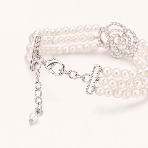 Pearl Rose Pet Necklace Luxury Dog Jewelry Accessories