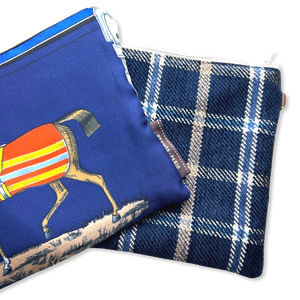 Couvertures et Tenues du Jour Blue Vintage Scarf Crossbody Bag