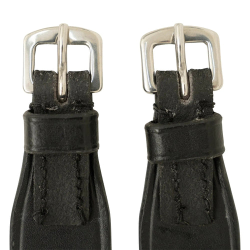 Huntley Equestrian Children's Black Leather Jodhpur Garter Straps