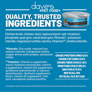 Dave's Chicken and Duck recipe in Saucey Pate (5.5oz)