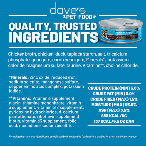 Dave's Chicken and Duck recipe in Saucey Pate (5.5oz)