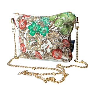 Garden Trellis Vintage Silk Scarf Crossbody Bag