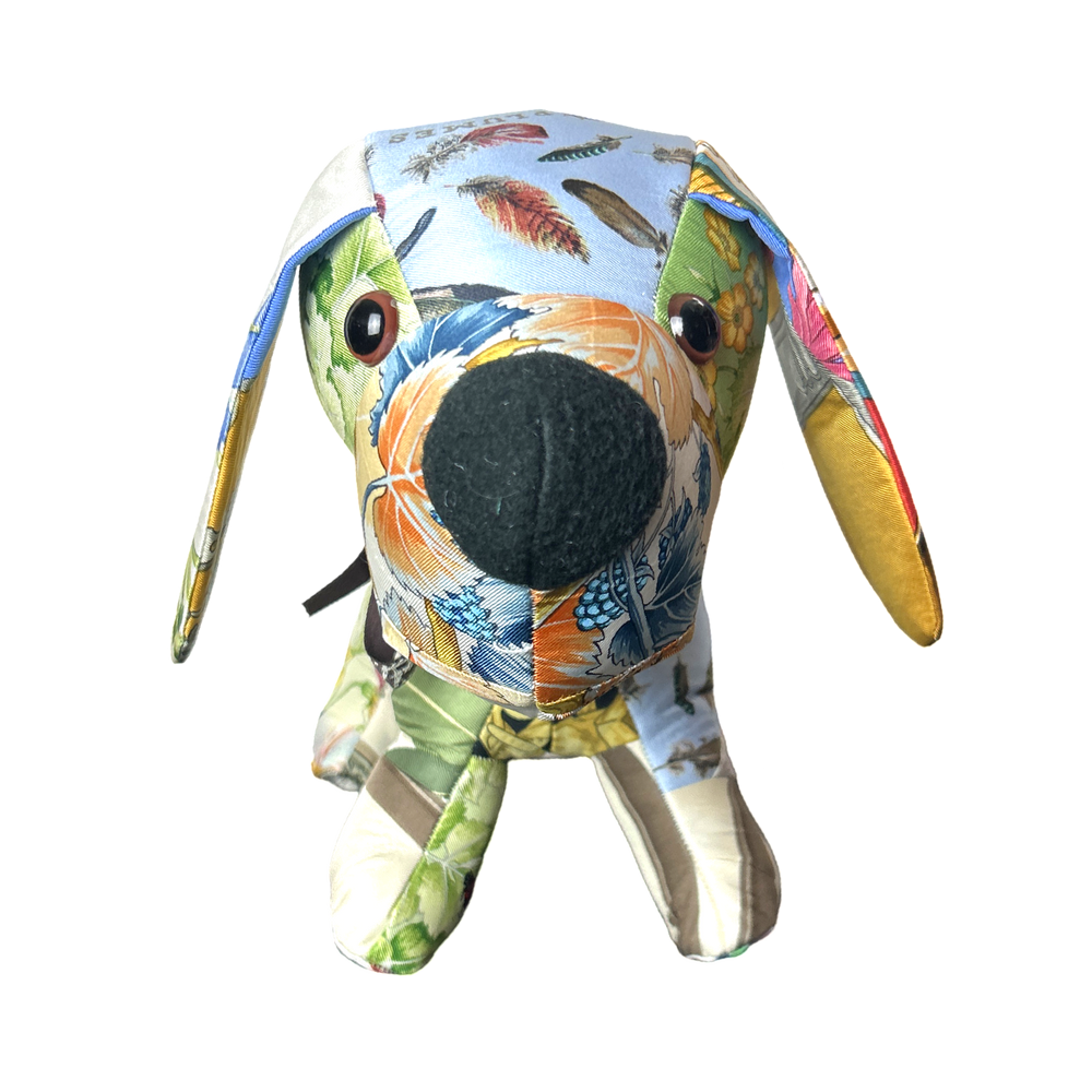 Vintage Silk Scarf Loyal Puppy