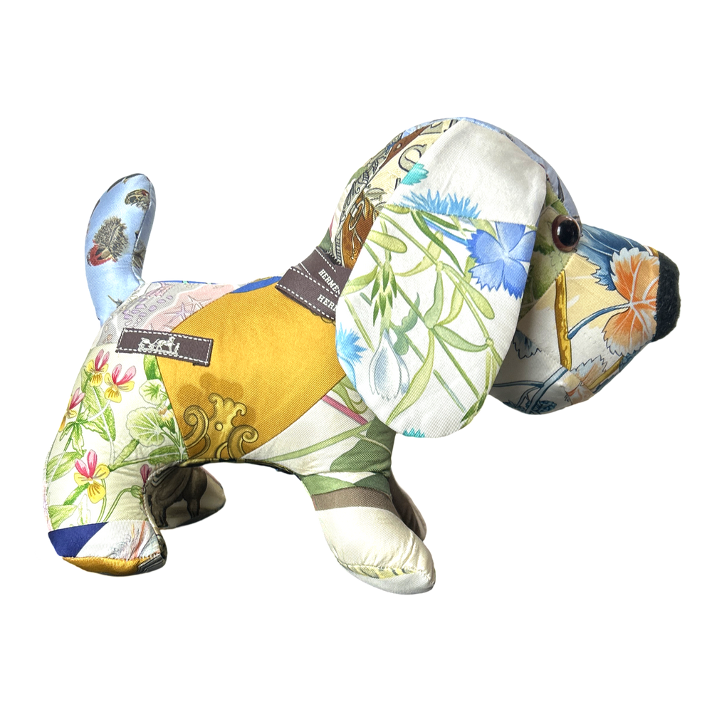 Vintage Silk Scarf Loyal Puppy