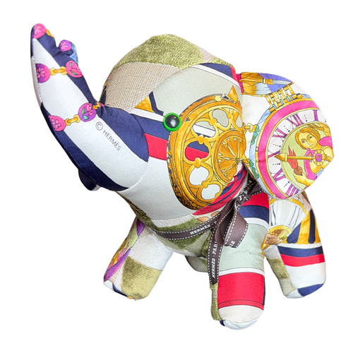 Parmi les Fleurs Vintage Silk Scarf Lucky Elephant