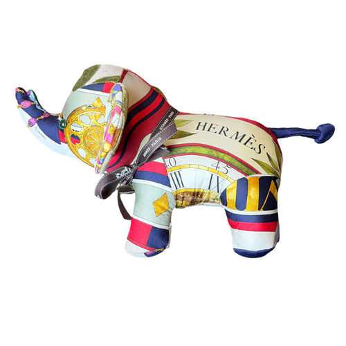 Parmi les Fleurs Vintage Silk Scarf Lucky Elephant