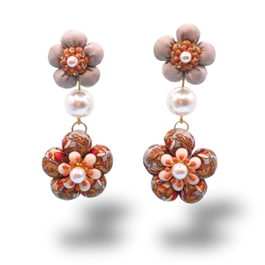 Jockey Vintage Silk Necktie Chandelier Earrings