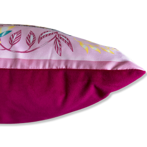 En Attendant Ulysse Vintage Silk Scarf Pillow 17"