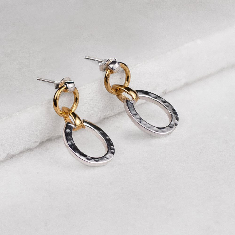 Equinox - Equestrian Horseshoe Earring Two Tone