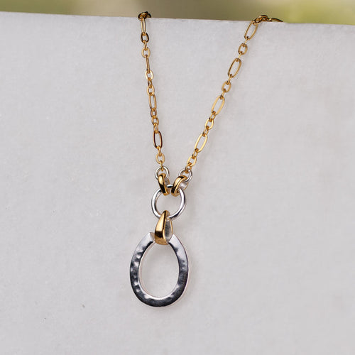 Equinox - Equestrian Horseshoe Earring Two Tone