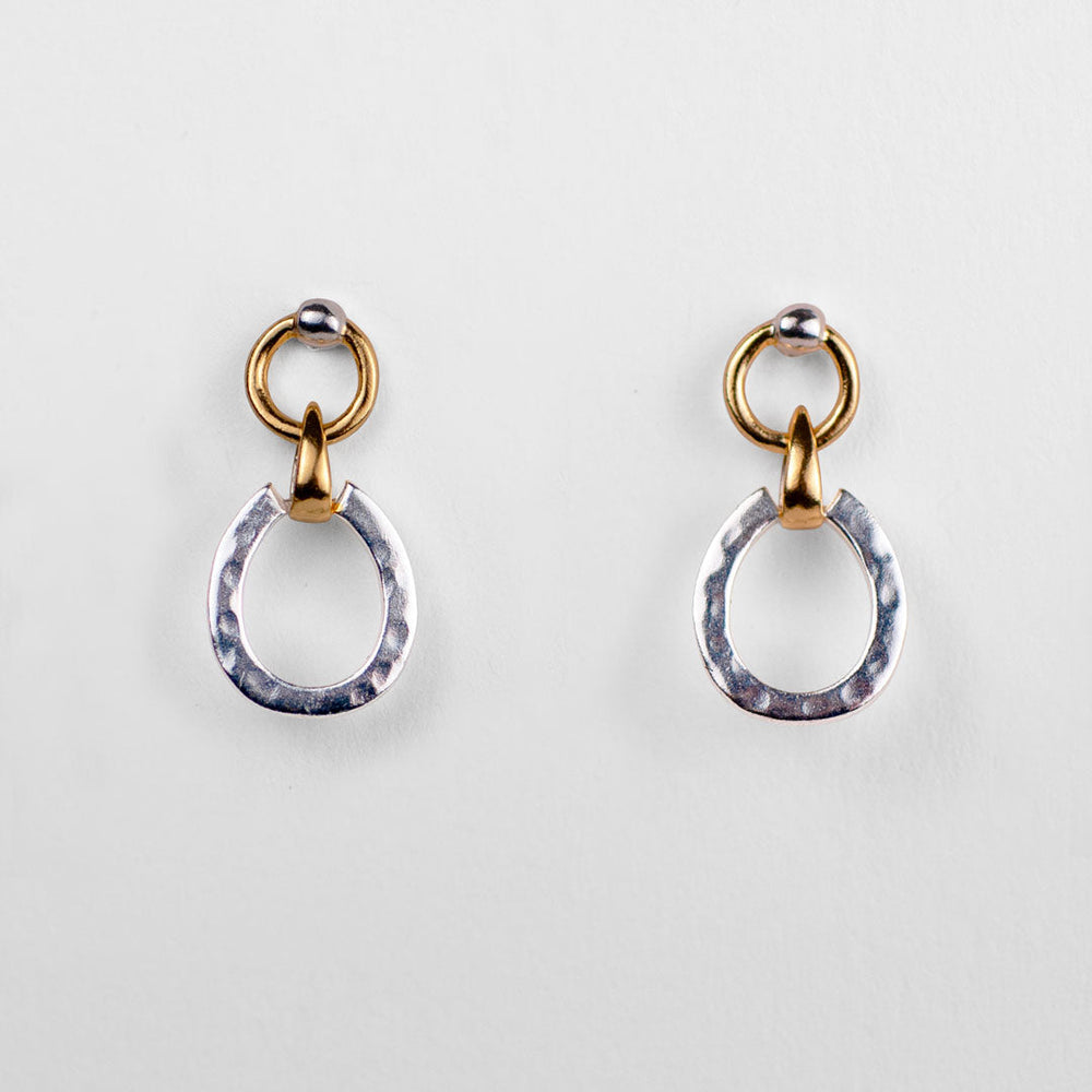 Equinox - Equestrian Horseshoe Earring Two Tone