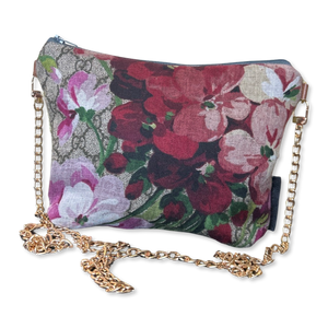 GG Blooms Pink Vintage Scarf Crossbody Bag
