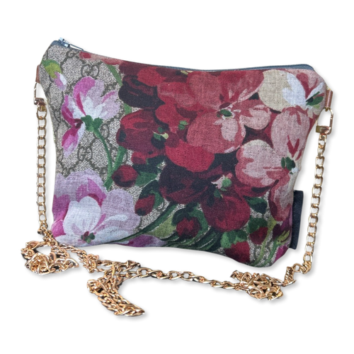 GG Blooms Pink Vintage Scarf Crossbody Bag