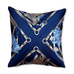 GG Tassel Harness Vintage Silk Scarf Pillows