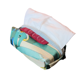 Fringe Harness Vintage Scarf Travel Tissue Pouch