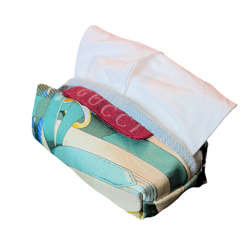 Fringe Harness Vintage Scarf Travel Tissue Pouch