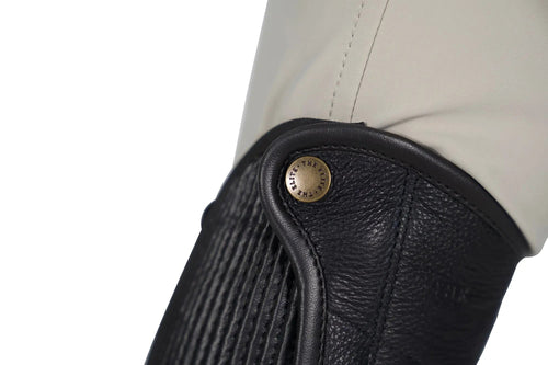 Grand Prix Elite Leather Kids Half Chaps, Black