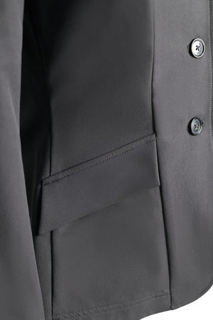 Grand Prix Ladies EQJ 3 Button Show Coat, NY Tech Fabric, Black
