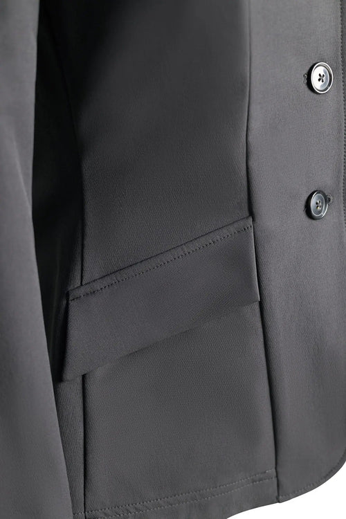Grand Prix Ladies EQJ 3 Button Show Coat, NY Tech Fabric, Black