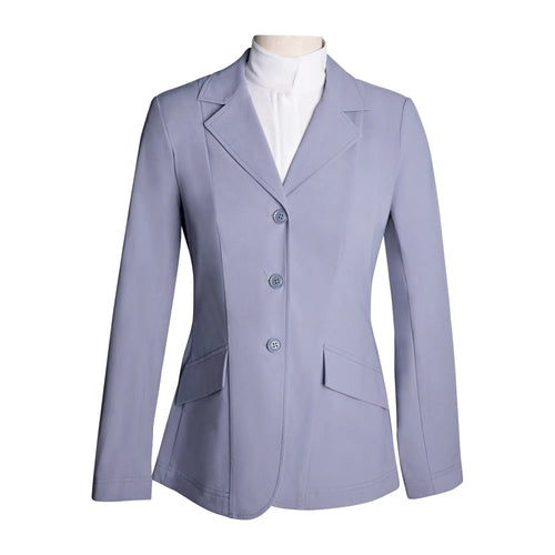 Grand Prix Ladies EQJ 3 Button Show Coat, NY Tech Fabric, Cadet Blue
